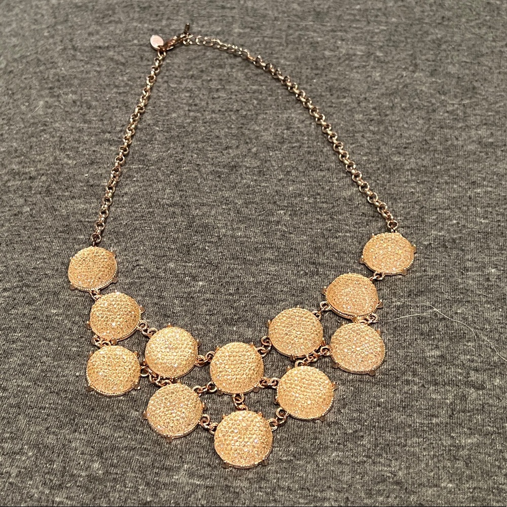 Rose Gold, rose gold gems, charming Charlie’s statement necklaces